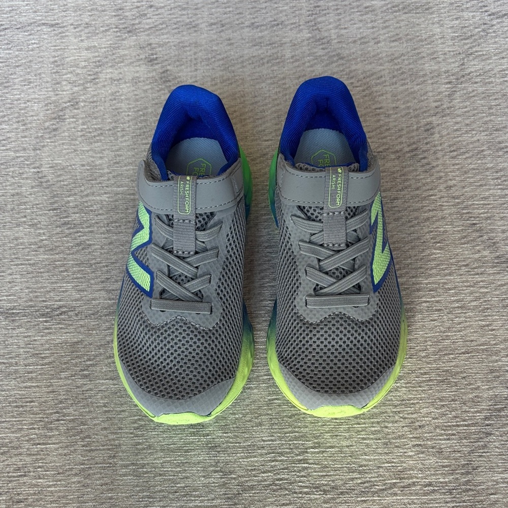 New Balance Kids Sneakers in Gray and Green